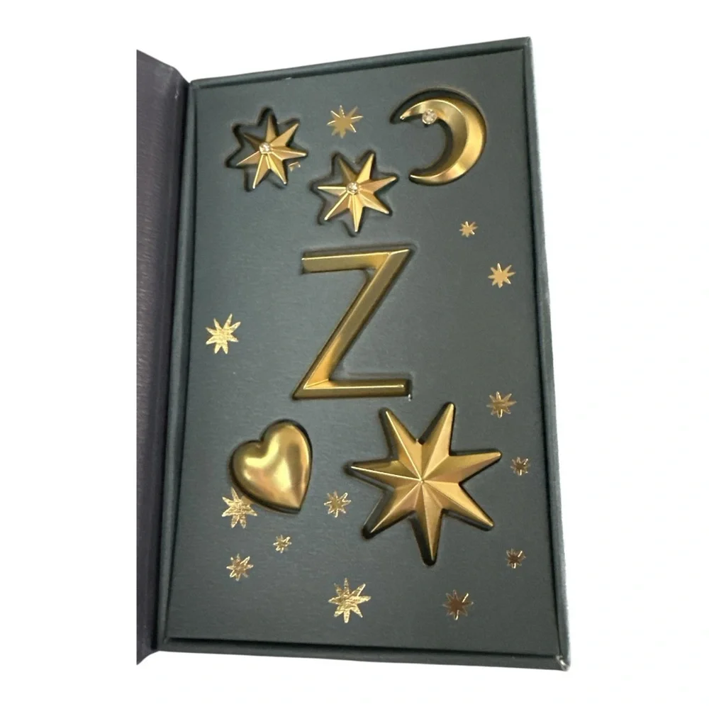 Anthropologie Monogram Candle Charms Gold Letter “Z” New In Box Stars Moon